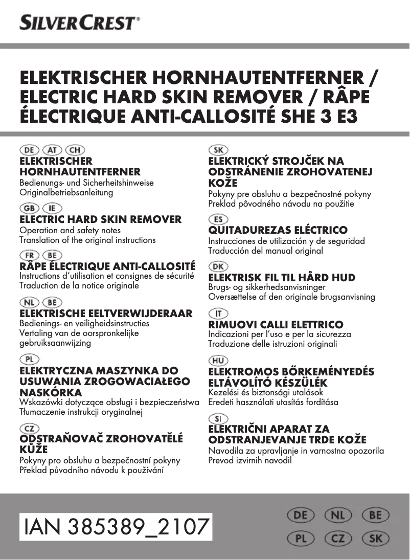 Page 1 de la notice Manuel utilisateur SilverCrest SHE 3 E3