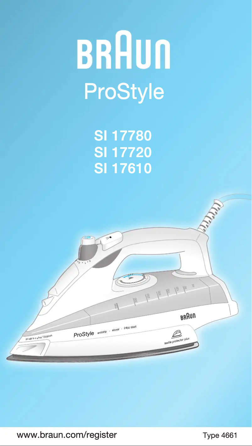 Image de la première page du manuel de l'appareil ProStyle SI 17780