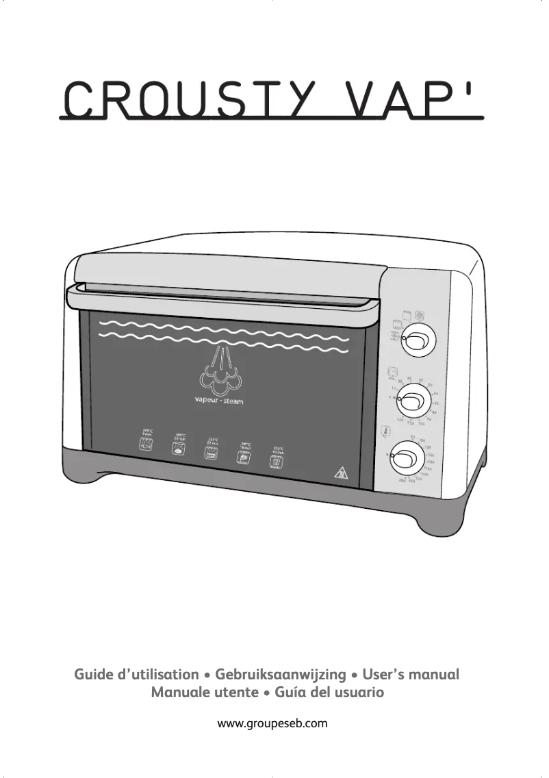 Page 1 de la notice Manuel utilisateur Tefal OV2131 Crousty VAP