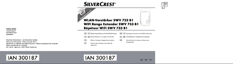 Page 1 de la notice Manuel utilisateur SilverCrest SW 733 B1