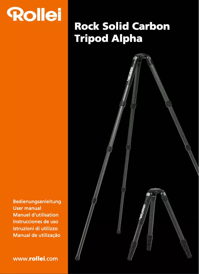 Image de la première page du manuel de l'appareil Rock Solid Carbon Tripod Alpha 22582