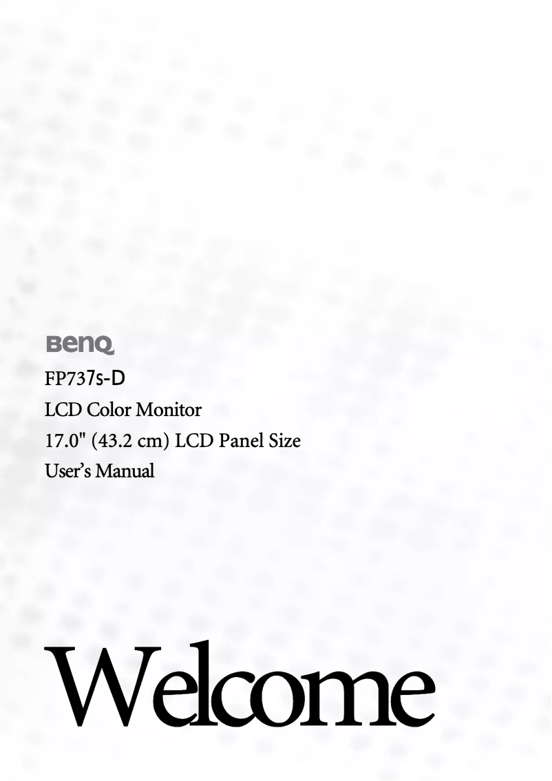 Image de la première page du manuel de l'appareil FP737S-D