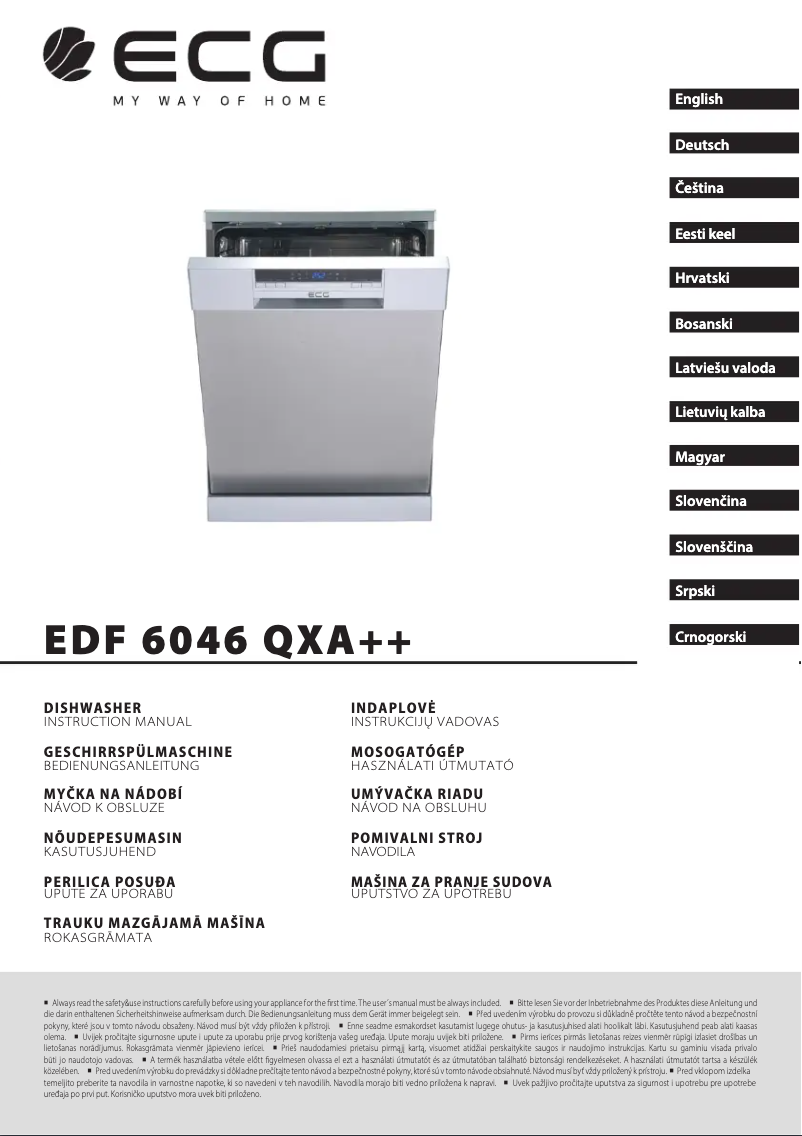 Image de la première page du manuel de l'appareil EDF 6046 QXA++