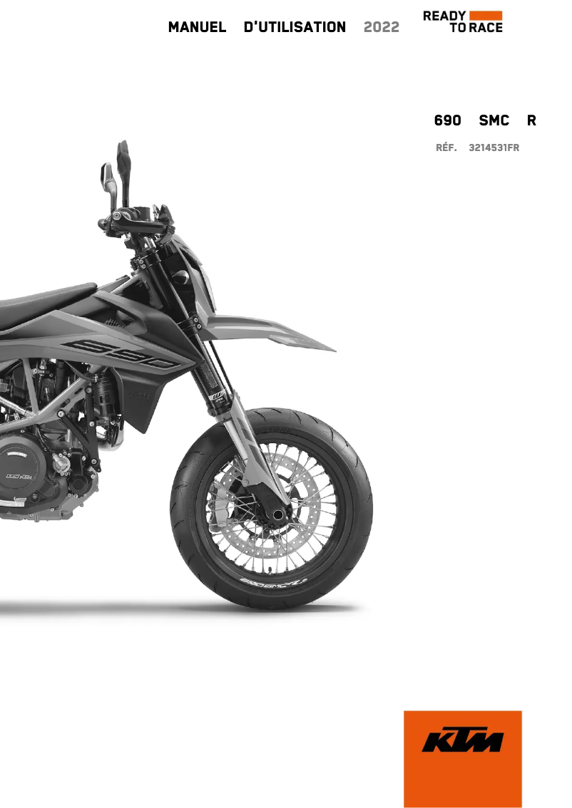Page 1 de la notice Manuel utilisateur KTM 690 SMC R (2022)