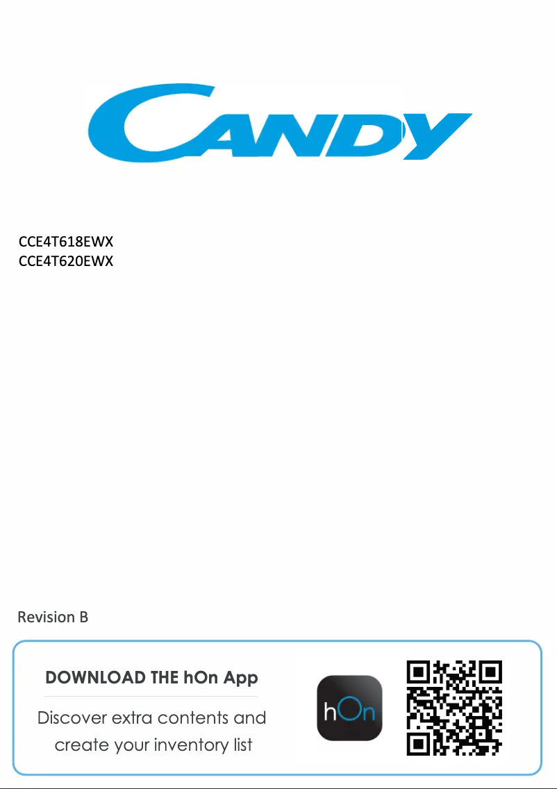 Page n°1 - Manuel utilisateur Candy CCE4T618EWX