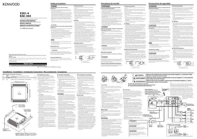 Página 1 del manual Manual de usuario Kenwood X301-4
