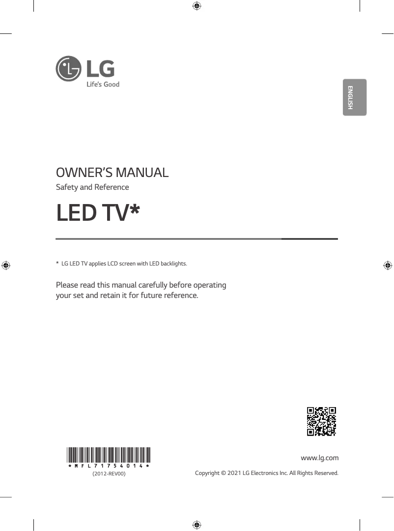 Image de la première page du manuel de l'appareil 75NANO95VPA