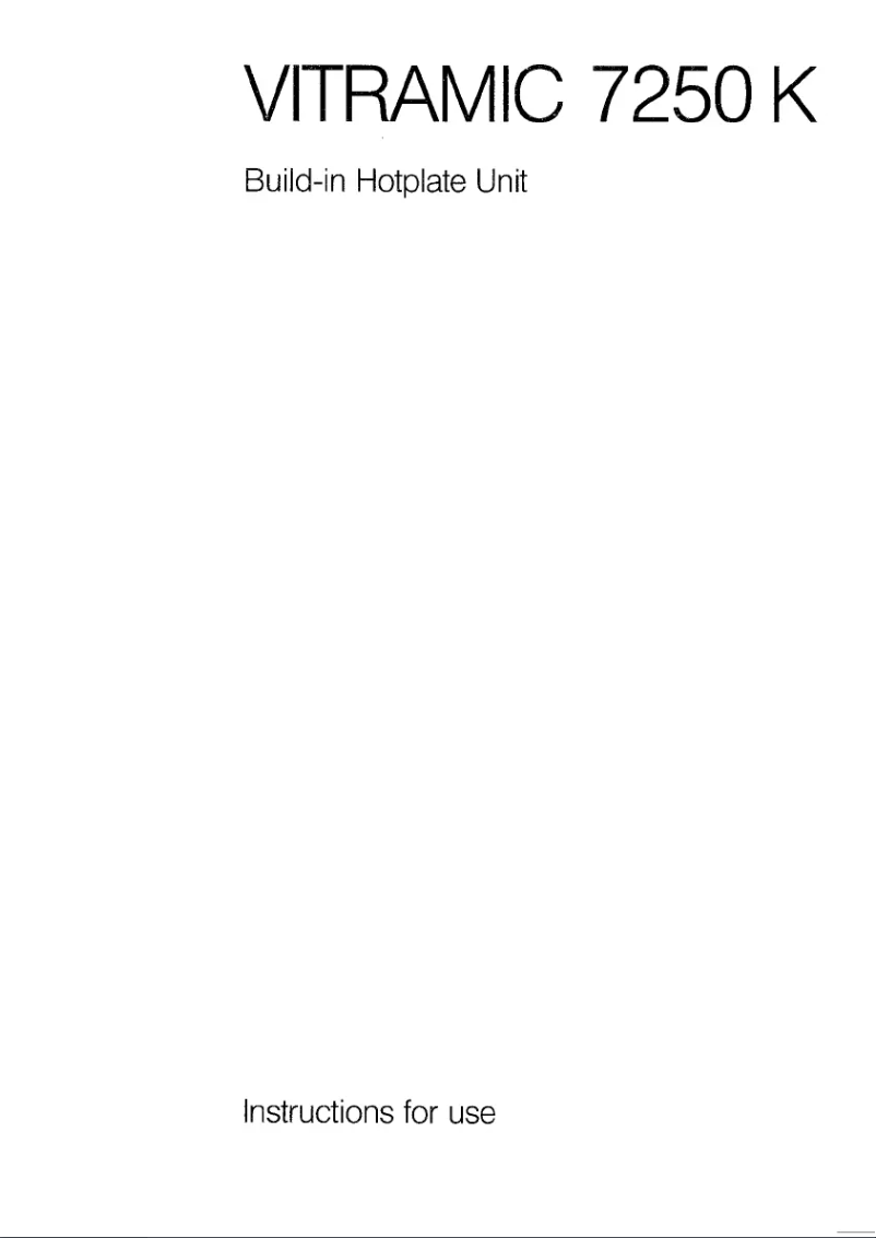 Image de la première page du manuel de l'appareil Competence 7250 K w W