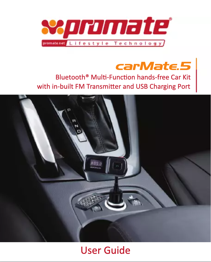 Page 1 de la notice Manuel utilisateur Promate carMate.5