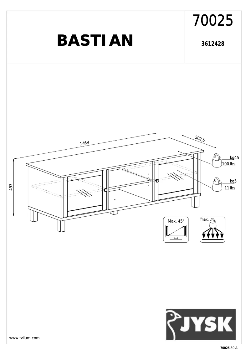 Página 1 del manual Manual de usuario JYSK Bastian