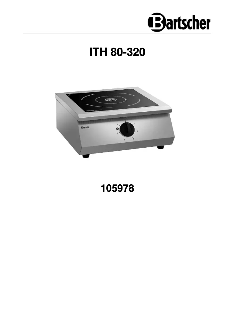 Page 1 de la notice Manuel utilisateur Bartscher ITH 80