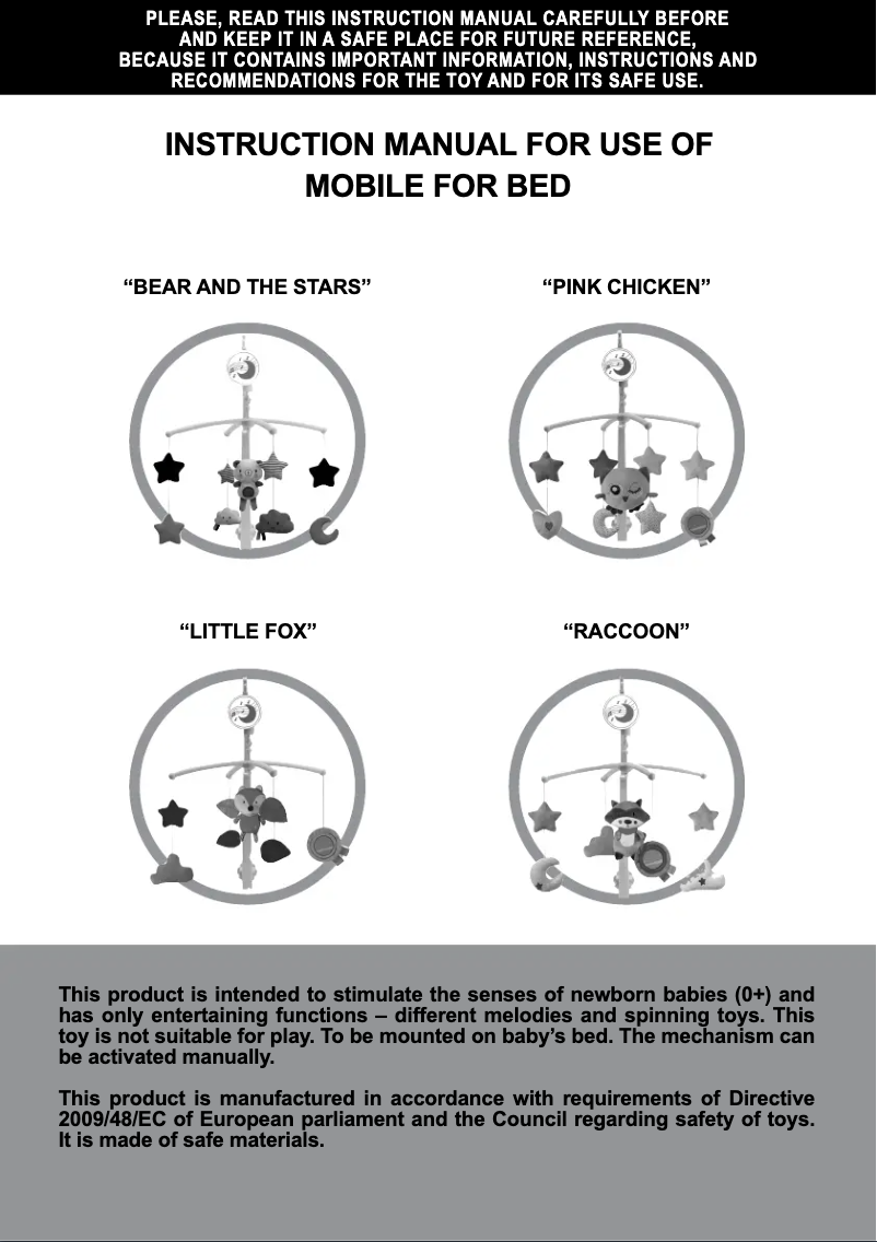 Page 1 de la notice Manuel utilisateur Chipolino Bear and the stars