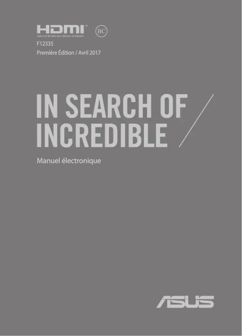 Page n°1 - Manuel utilisateur Asus VivoBook 17