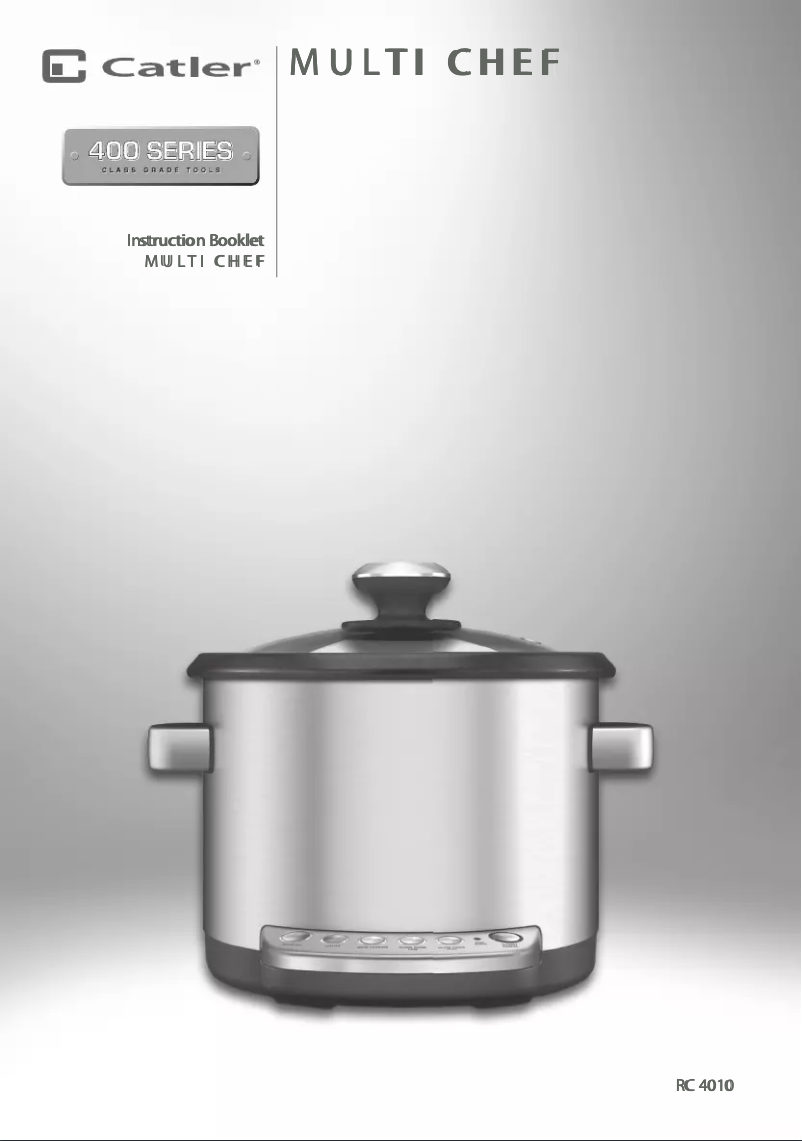 Page 1 de la notice Manuel utilisateur Catler RC 4010