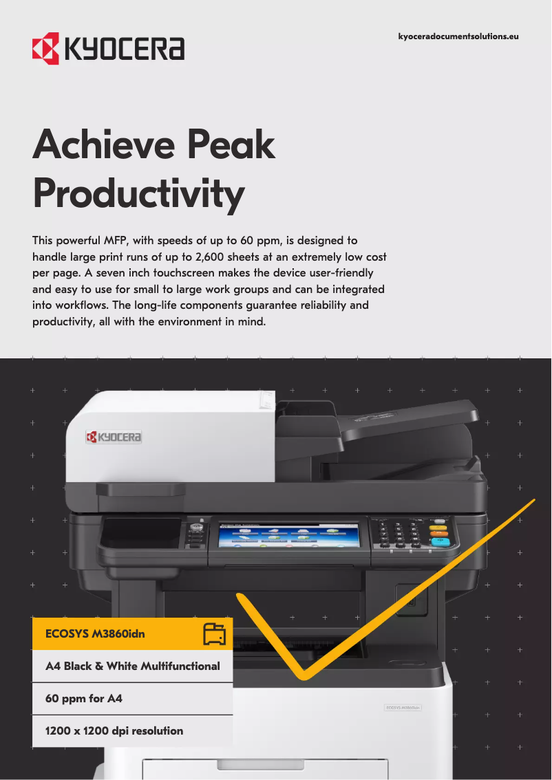 Image de la première page du manuel de l'appareil ECOSYS M3860idn