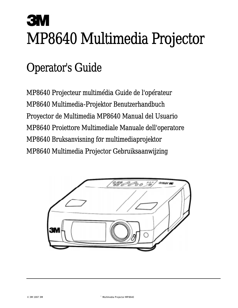 Image de la première page du manuel de l'appareil MP8640