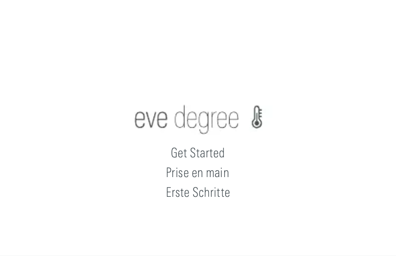 Page 1 de la notice Manuel utilisateur Elgato EVE Degree