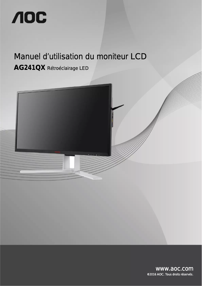 Page n°1 - Manuel utilisateur AOC AGON AG251FZ