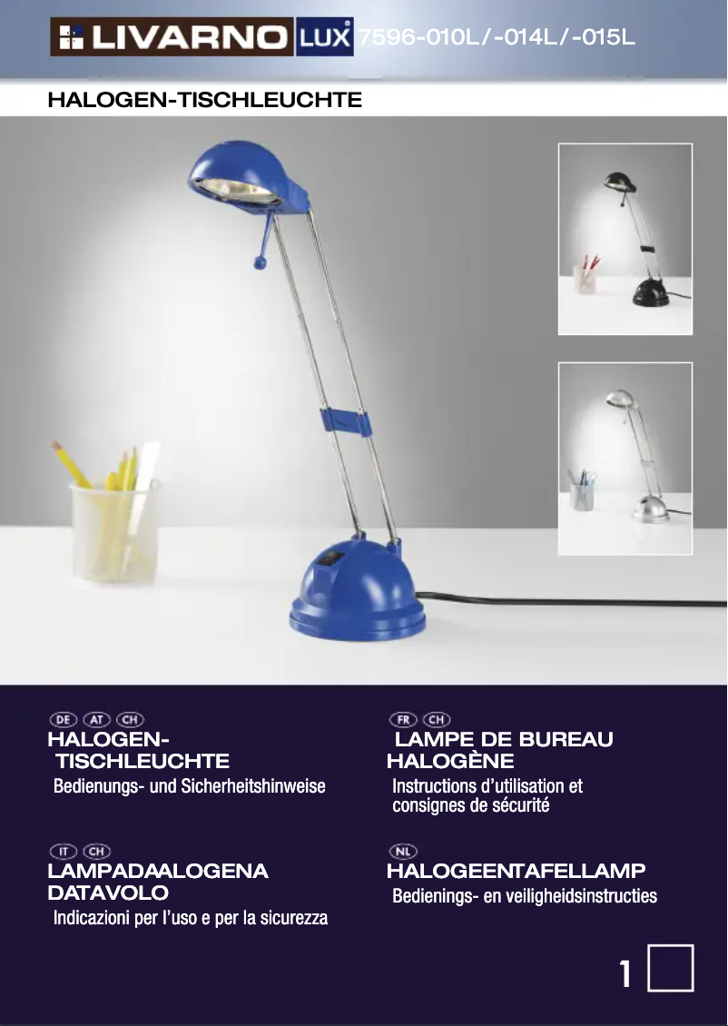 Page 1 de la notice Manuel utilisateur Livarno Lux 7596-010L