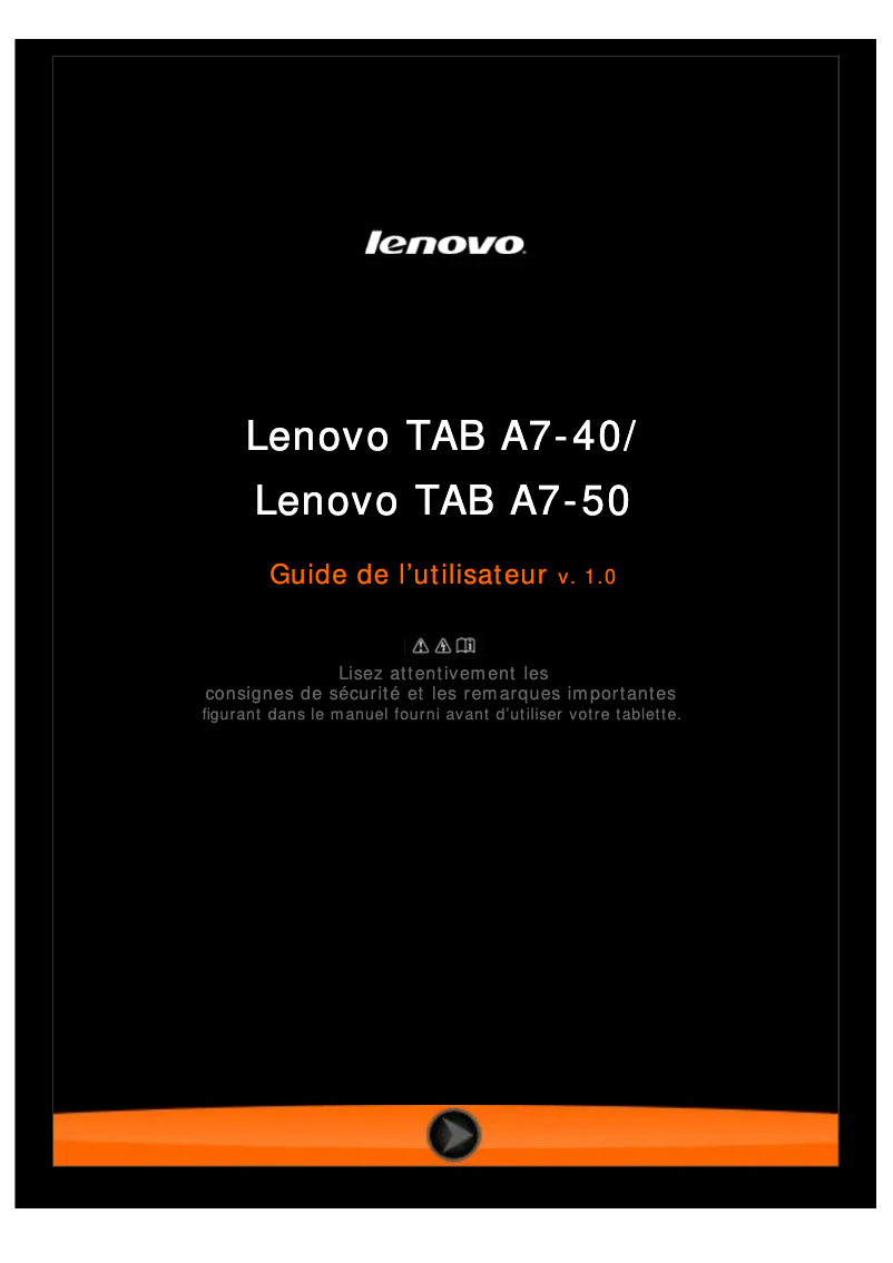 Página 1 del manual Manual de usuario Lenovo IdeaTab A7-40