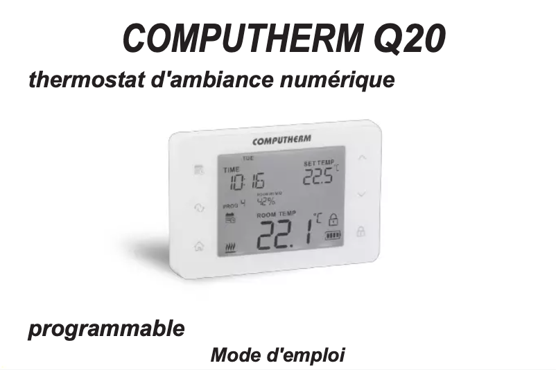 Page 1 de la notice Manuel utilisateur Computherm Q20