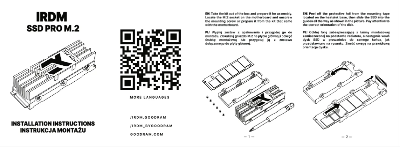 Image de la première page du manuel de l'appareil IRDM PRO