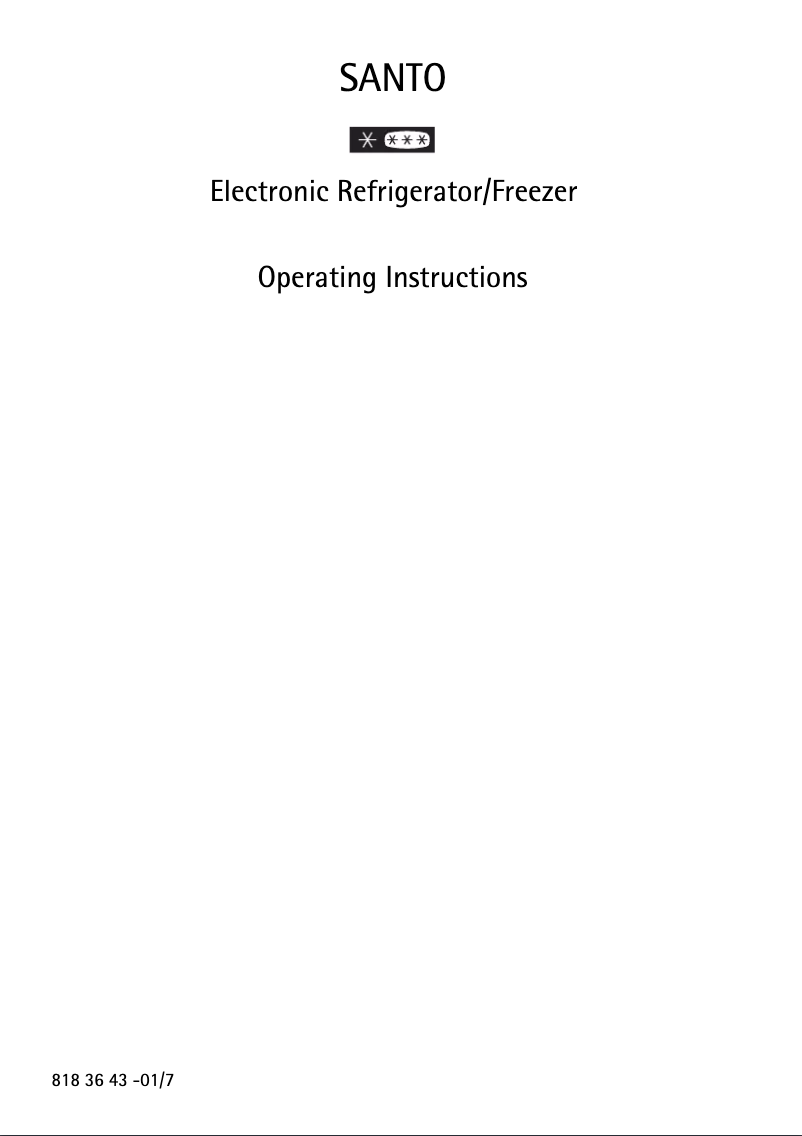 Page n°1 - Manuel utilisateur AEG S 70408 KG