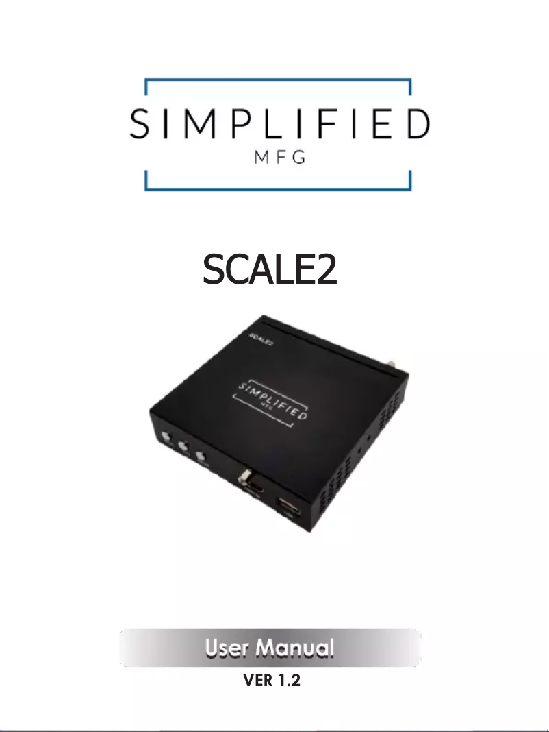 Image de la première page du manuel de l'appareil SCALE2