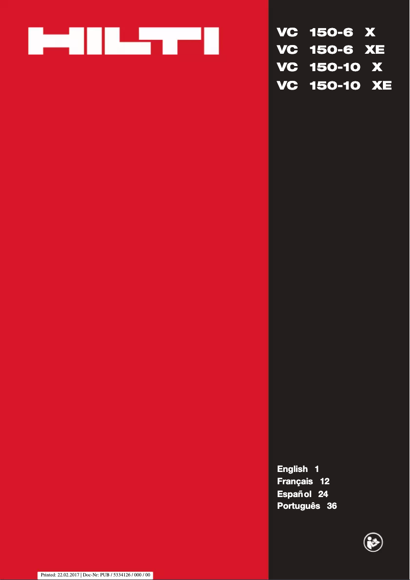 Page n°1 - Manuel utilisateur Hilti TE-DRS-S