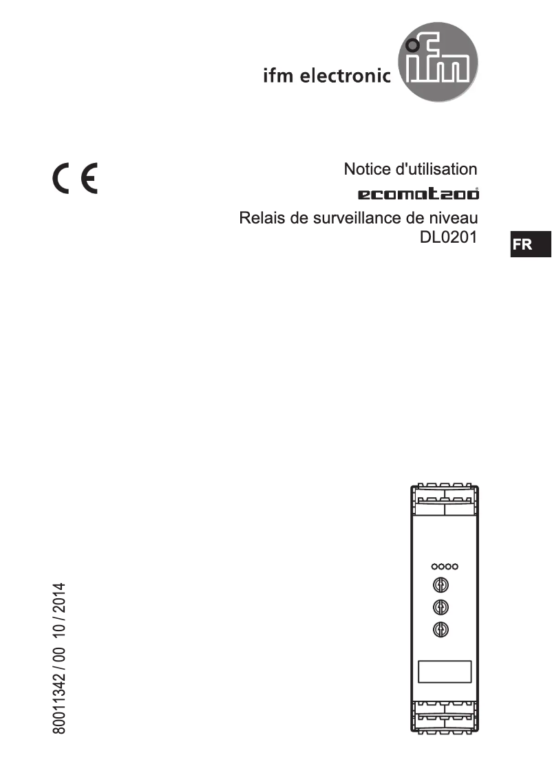 Page n°1 - Manuel utilisateur IFM DL0201