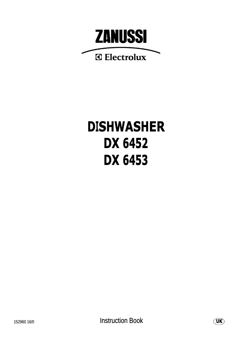 Página 1 del manual Manual de usuario Zanussi-Electrolux DX6452