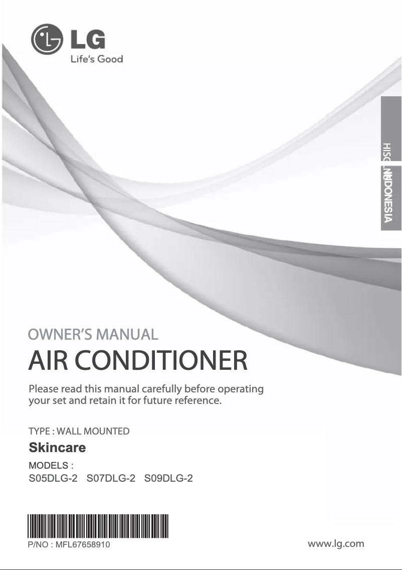 Page 1 de la notice Manuel utilisateur LG SN09D-2