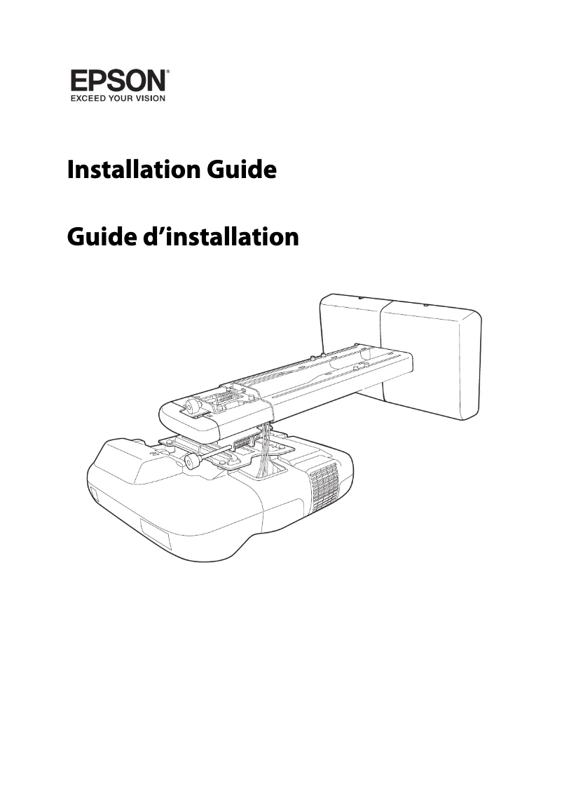 Page 1 de la notice Guide d'installation Epson PowerLite 450W