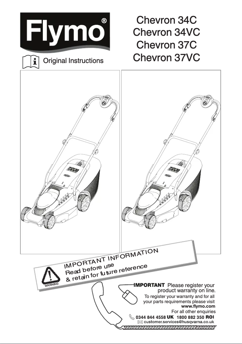 Page n°1 - Manuel utilisateur Flymo Chevron 37C