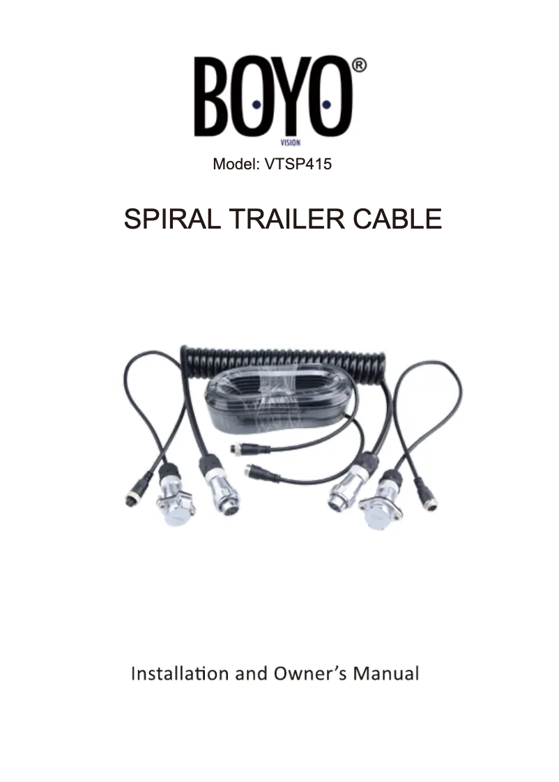 Page 1 de la notice Manuel utilisateur Boyo VTSP415
