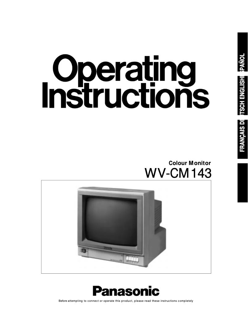 Image de la première page du manuel de l'appareil WV-CM143