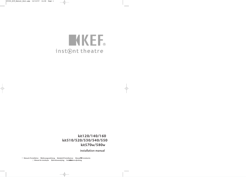 Page n°1 - Manuel utilisateur KEF kit510