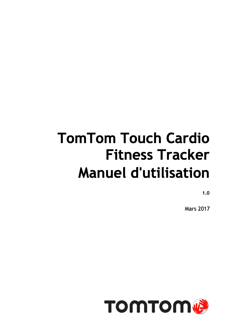 Page 1 de la notice Manuel utilisateur TomTom Touch Cardio