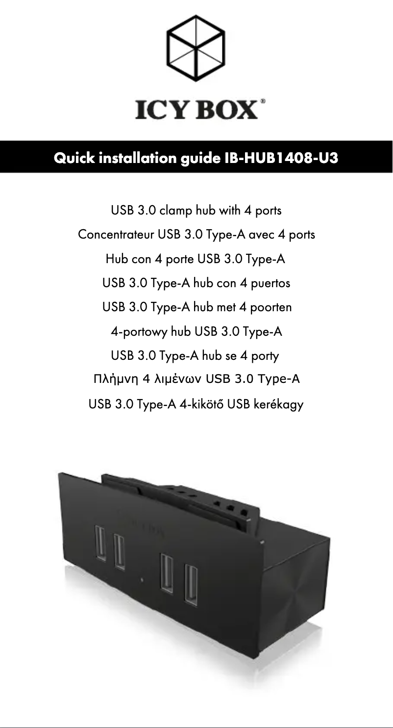 Página 1 del manual Manual de usuario Icy Box IB-HUB1408-U3
