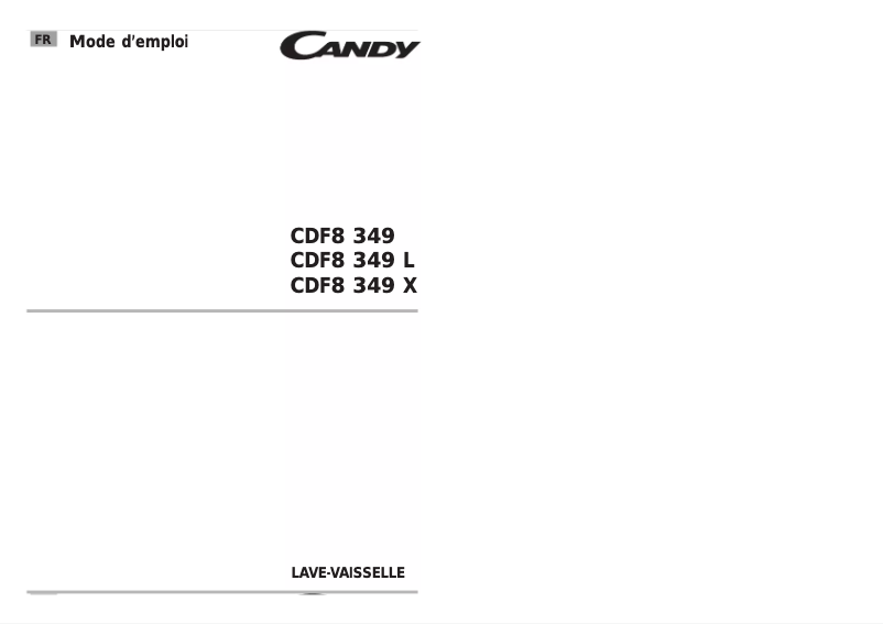 Image de la première page du manuel de l'appareil CDF8 349X/1-47