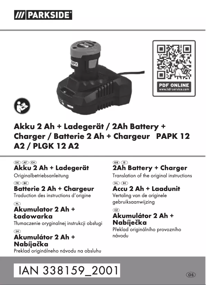 Page 1 de la notice Manuel utilisateur Parkside PAPK 12 A2