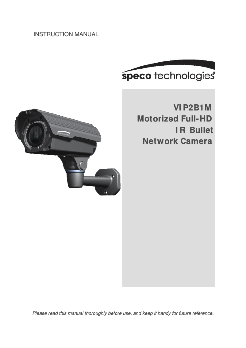 Page 1 de la notice Manuel utilisateur Speco Technologies VIP2B1M