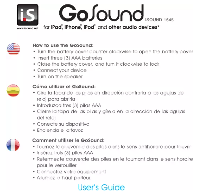 Page 1 de la notice Manuel utilisateur dreamGEAR ISOUND-1645