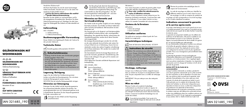 Page 1 de la notice Manuel utilisateur Playtive IAN 321685