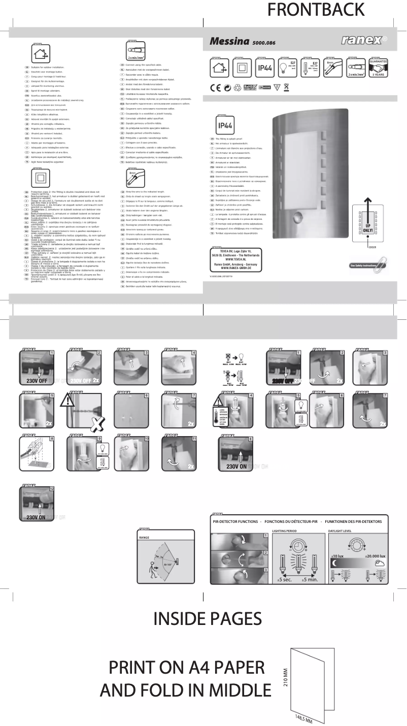 Página 1 del manual Manual de usuario Ranex Messina