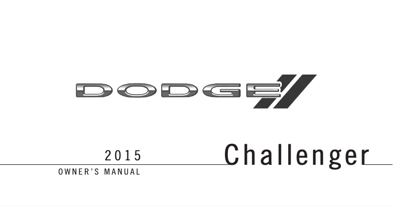 Page 1 de la notice Manuel utilisateur Dodge Challenger SRT (2015)