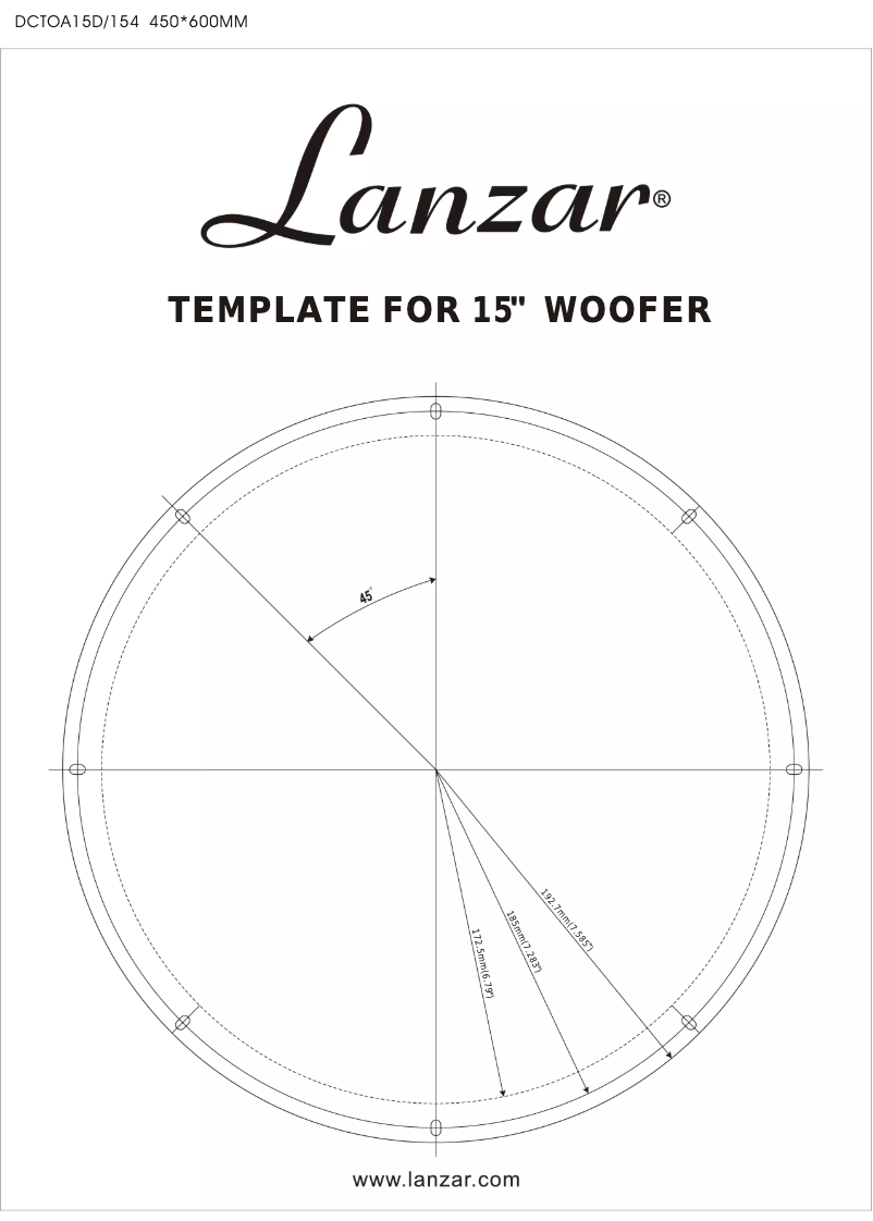 Page n°1 - Manuel utilisateur Lanzar DCTOA154