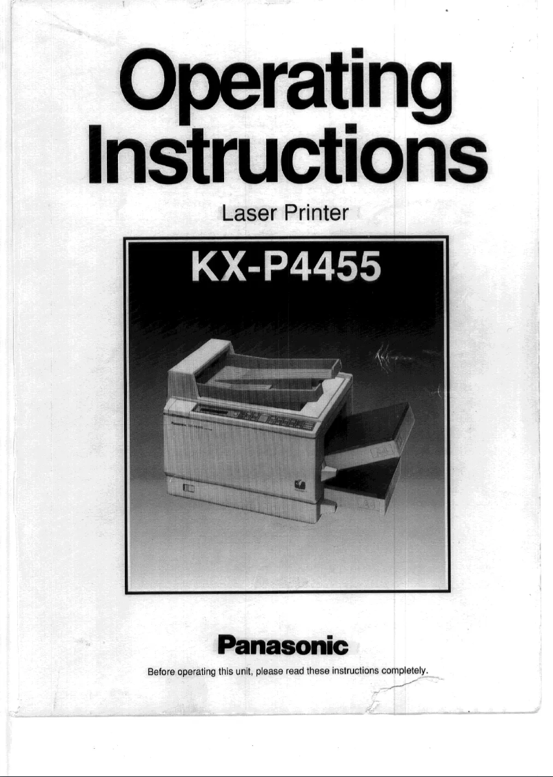 Page 1 de la notice Manuel utilisateur Panasonic KX-P4455