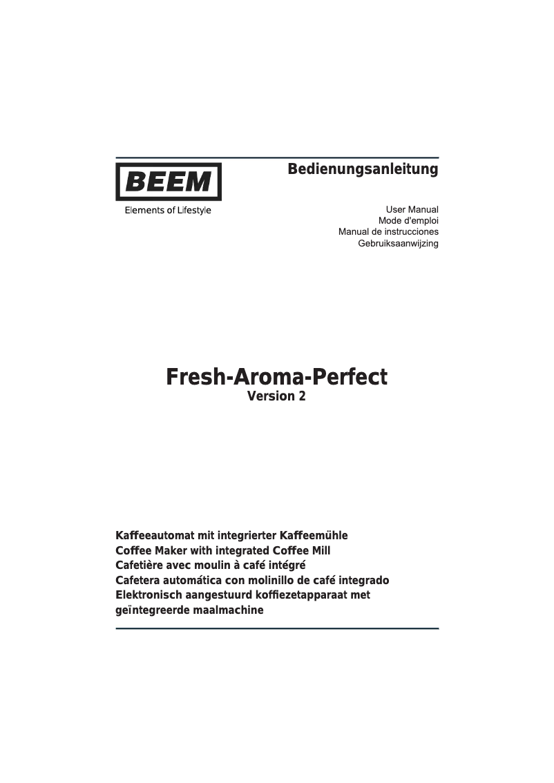 Page 1 de la notice Manuel utilisateur BEEM Fresh Aroma Perfect V2
