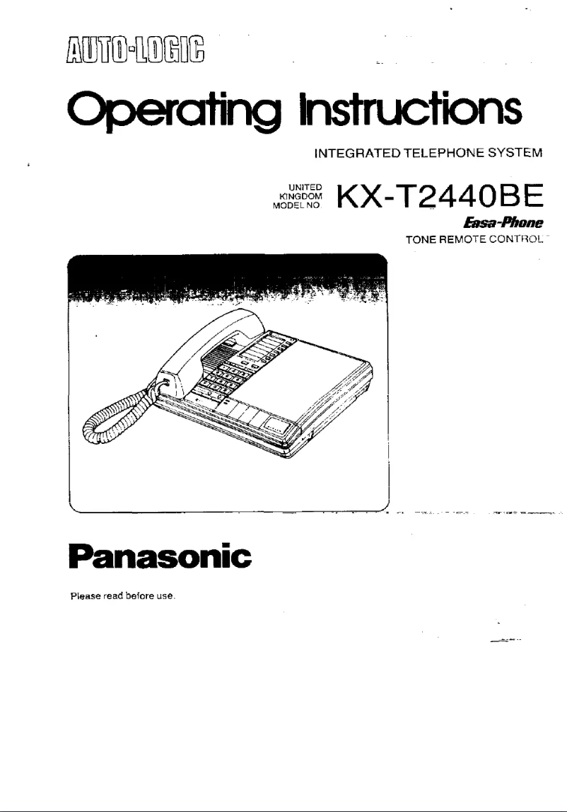Page 1 de la notice Manuel utilisateur Panasonic KX-T2440BE